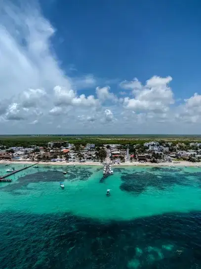Puerto Morelos lighthouse and beach — private transfer from Cancun Airport