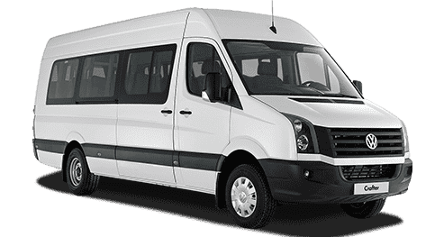 White passenger crafter designated for Cancun Airport Transportation Small Groups Service