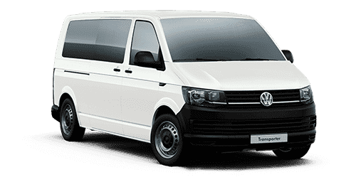 White passenger van designated for Cancun Airport Transportation Taxi